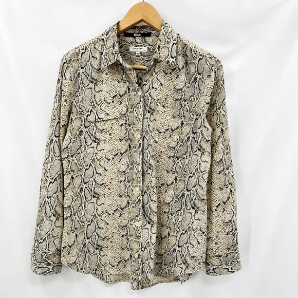 Equipment snakeskin silk button down blouse - Picture 1 of 5